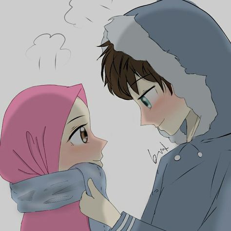 foto profil wa romantis hijab suami istri